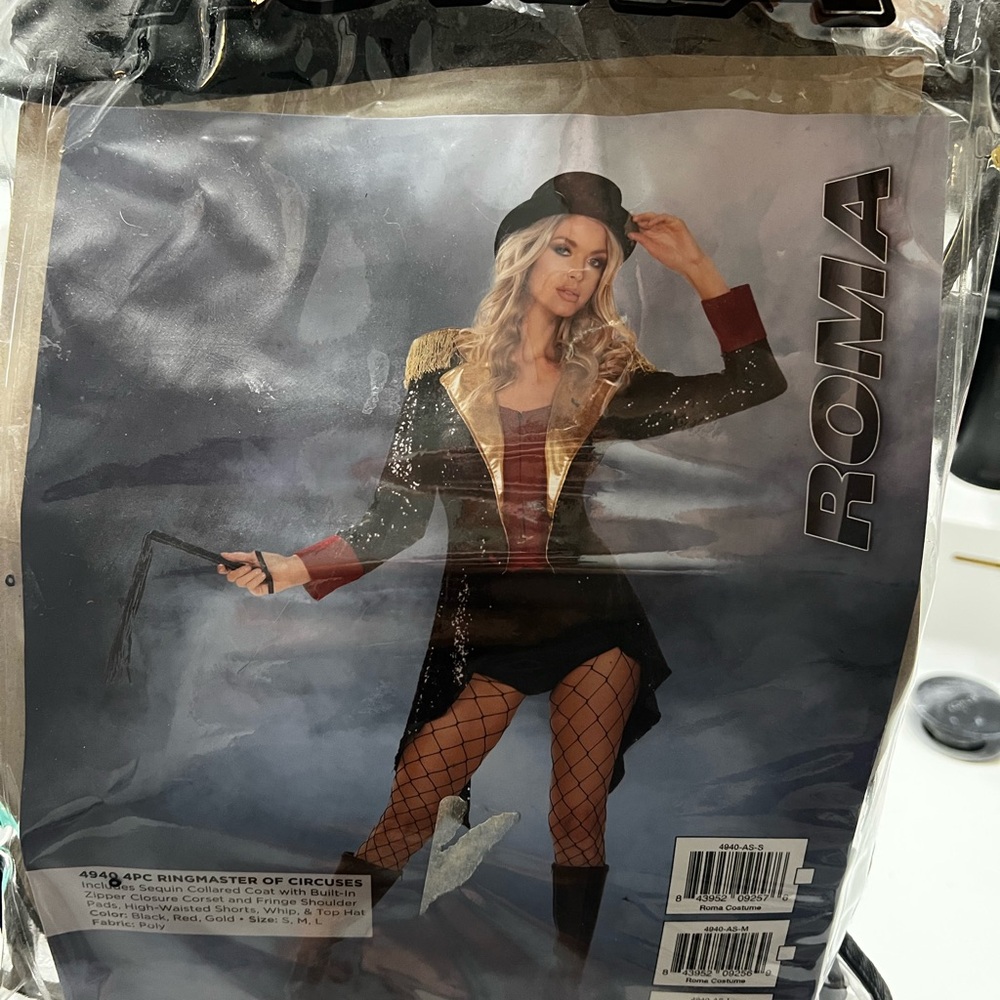 Roma Black, red and Gold Ringmaster Costume